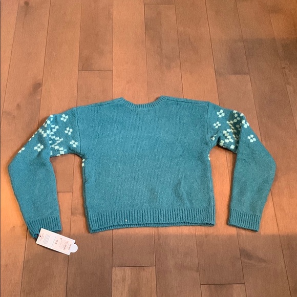 NWT Cat & Jack Blue and White Sweater Nordic Pattern - Picture 6 of 6